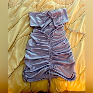 Lavender Purple ruched SHEIN beach dress